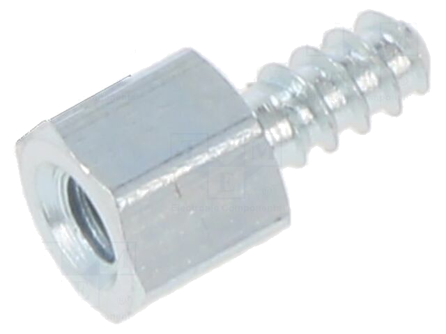 Afstandsbus met schroefdraad; 5mm; Int.schroefdraad: M3; staal Afstandsbus met schroefdraad; 5mm; Int.schroefdraad: M3; staal
